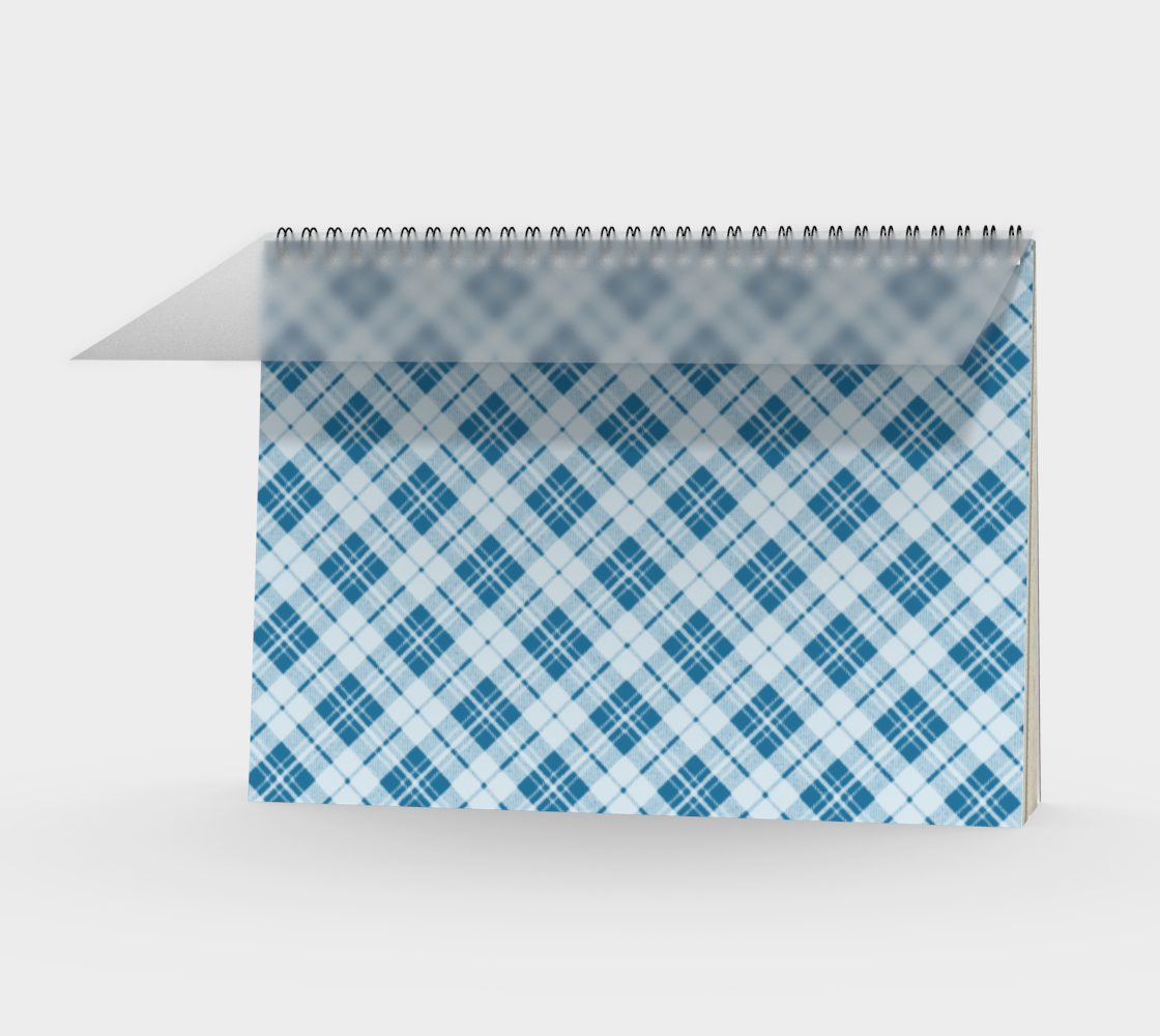 Aperçu de Light blue tartan plaid winter Christmas pattern