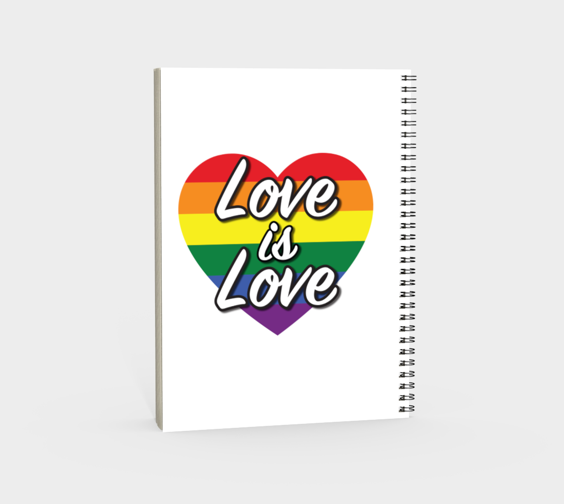 'Love Is Love' (White) Spiral Notebook preview #4