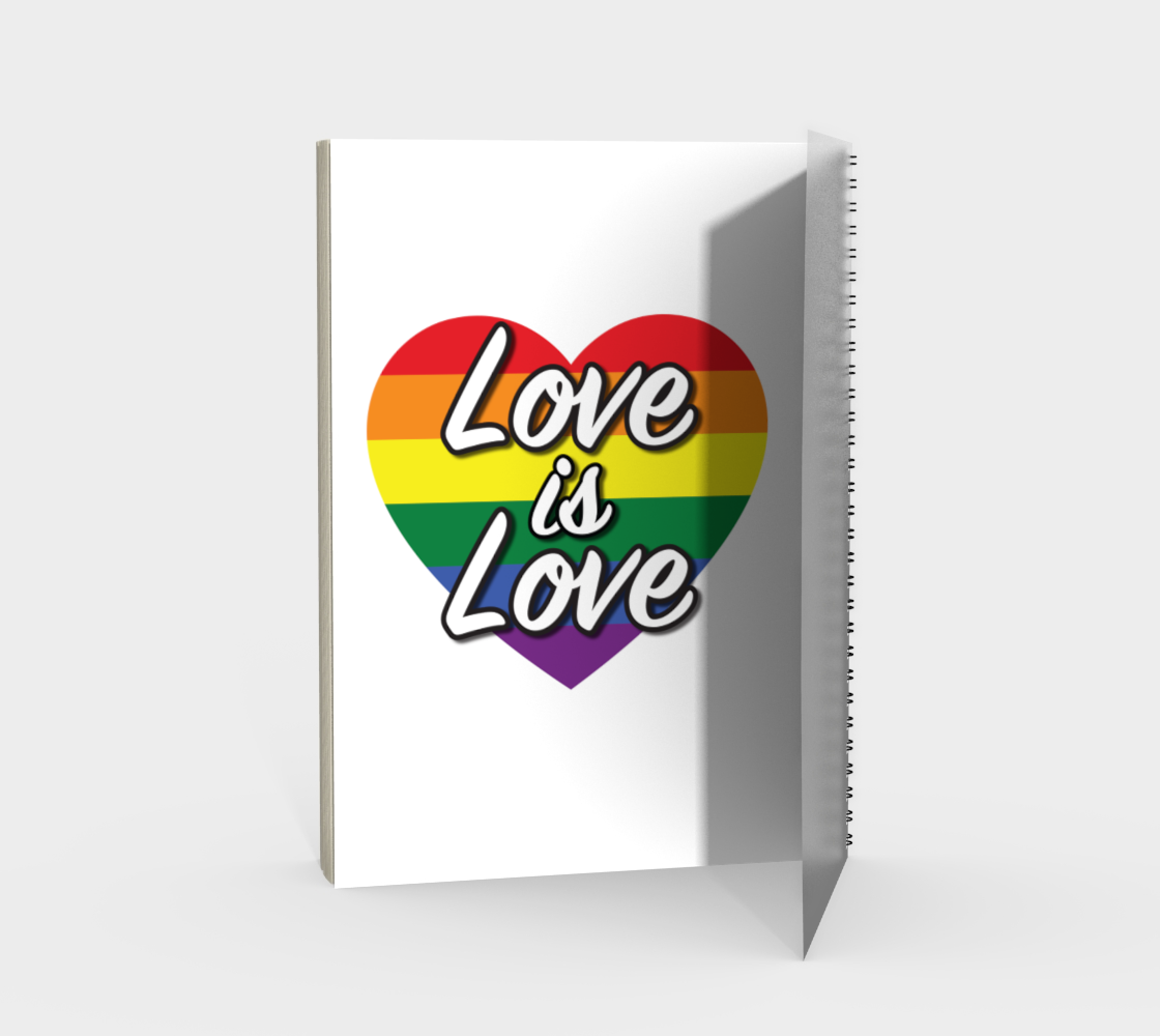 'Love Is Love' (White) Spiral Notebook preview #2