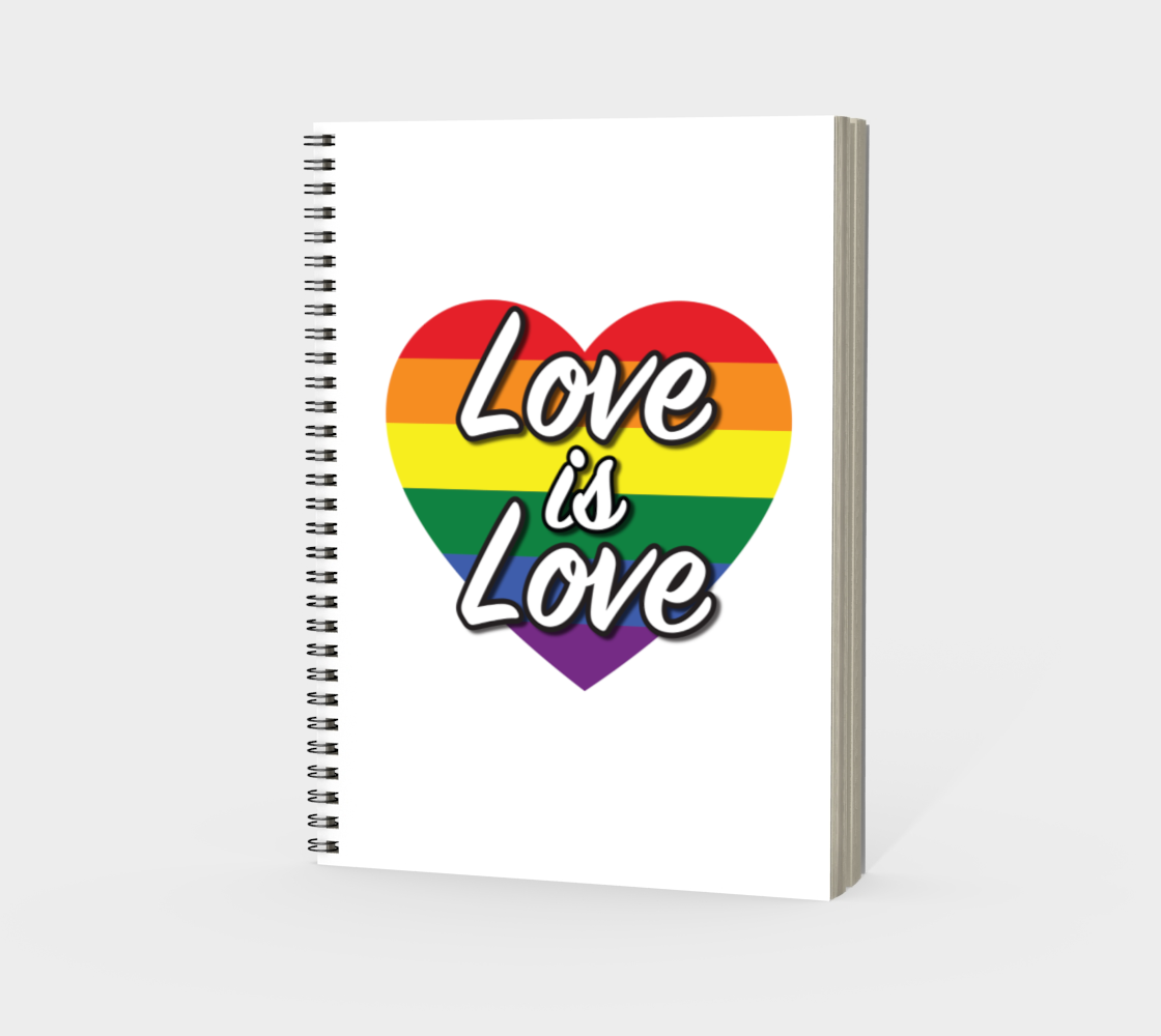 'Love Is Love' (White) Spiral Notebook preview #3