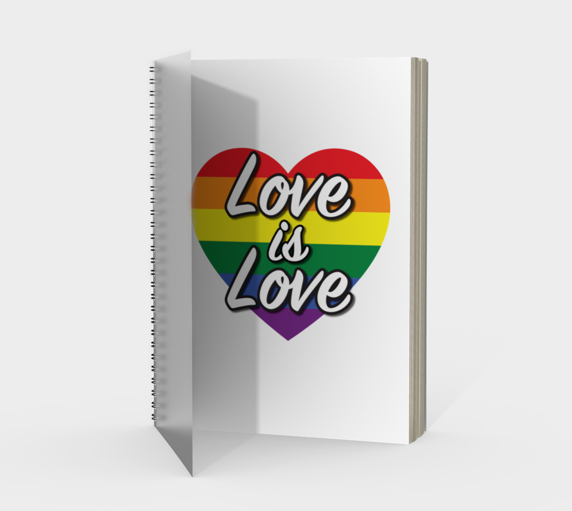 'Love Is Love' (White) Spiral Notebook preview #1