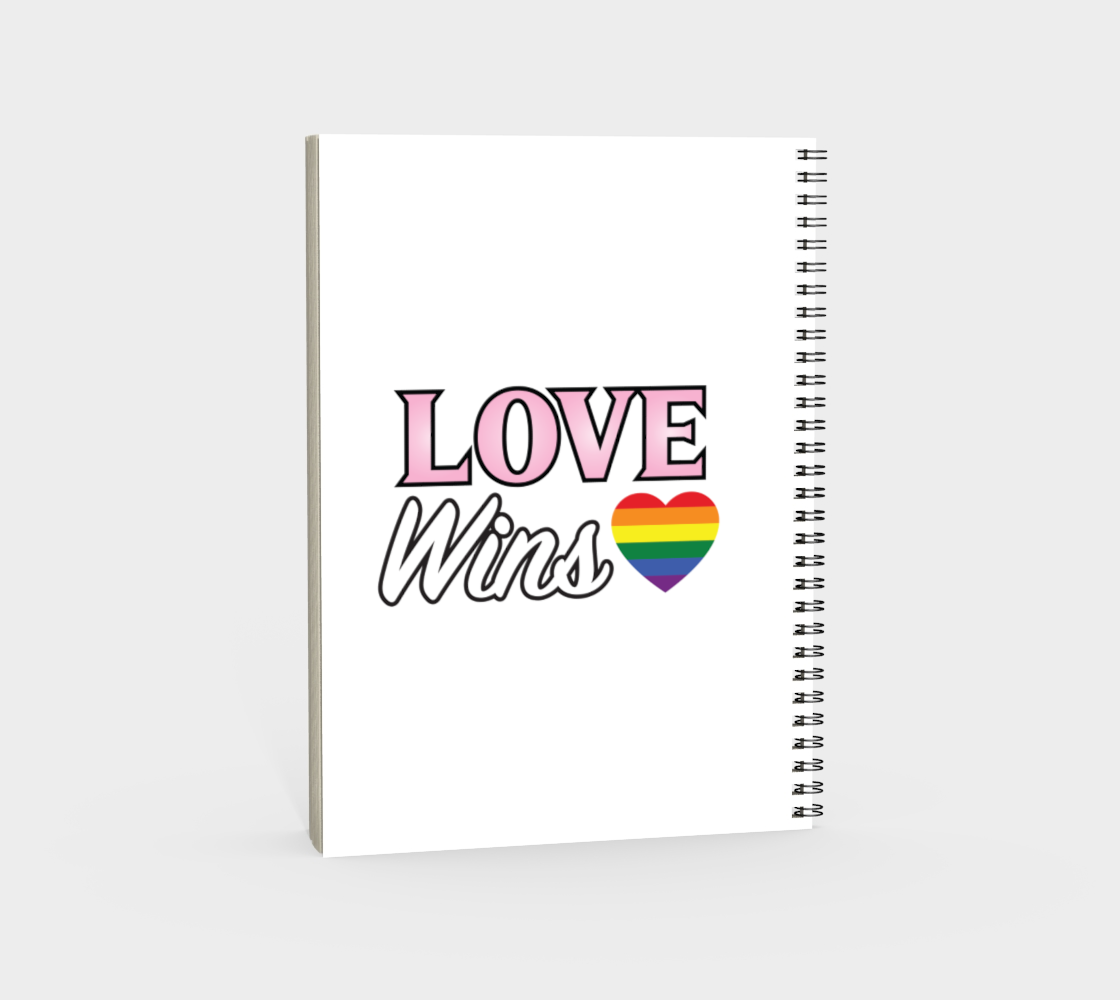'Love Wins' (White) Spiral Notebook preview #4