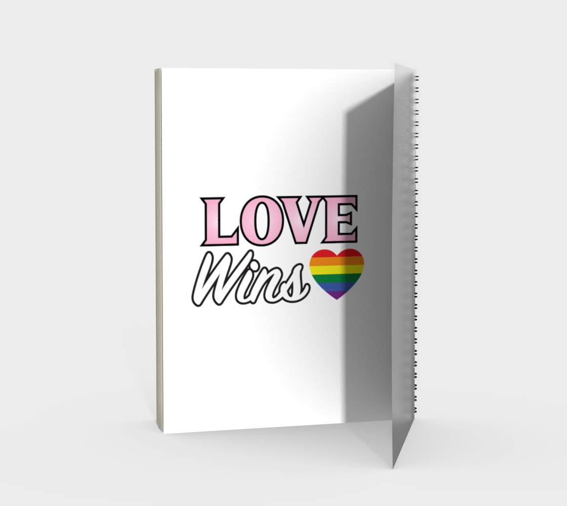 'Love Wins' (White) Spiral Notebook preview #2