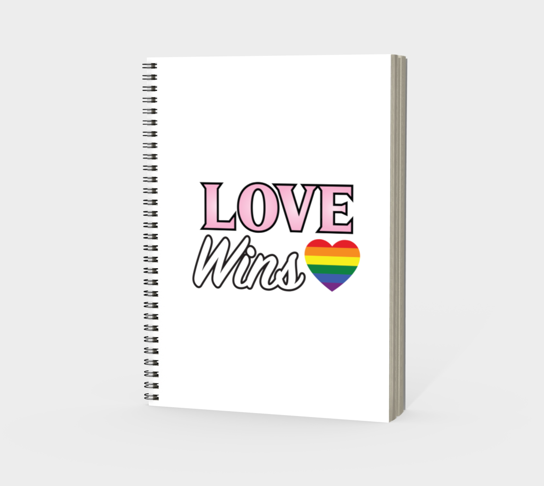 'Love Wins' (White) Spiral Notebook preview #3