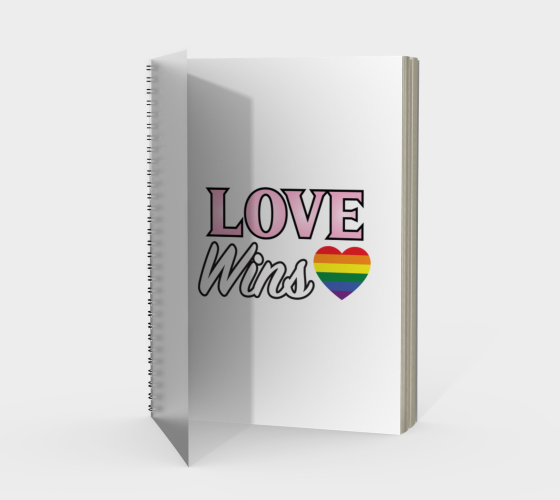'Love Wins' (White) Spiral Notebook preview #1