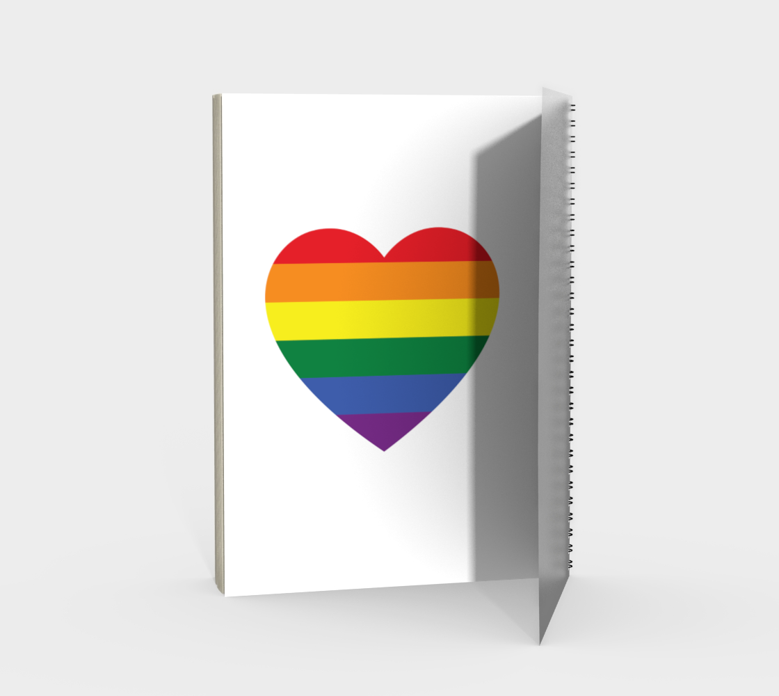 'Rainbow Heart' (White) Spiral Notebook preview #2