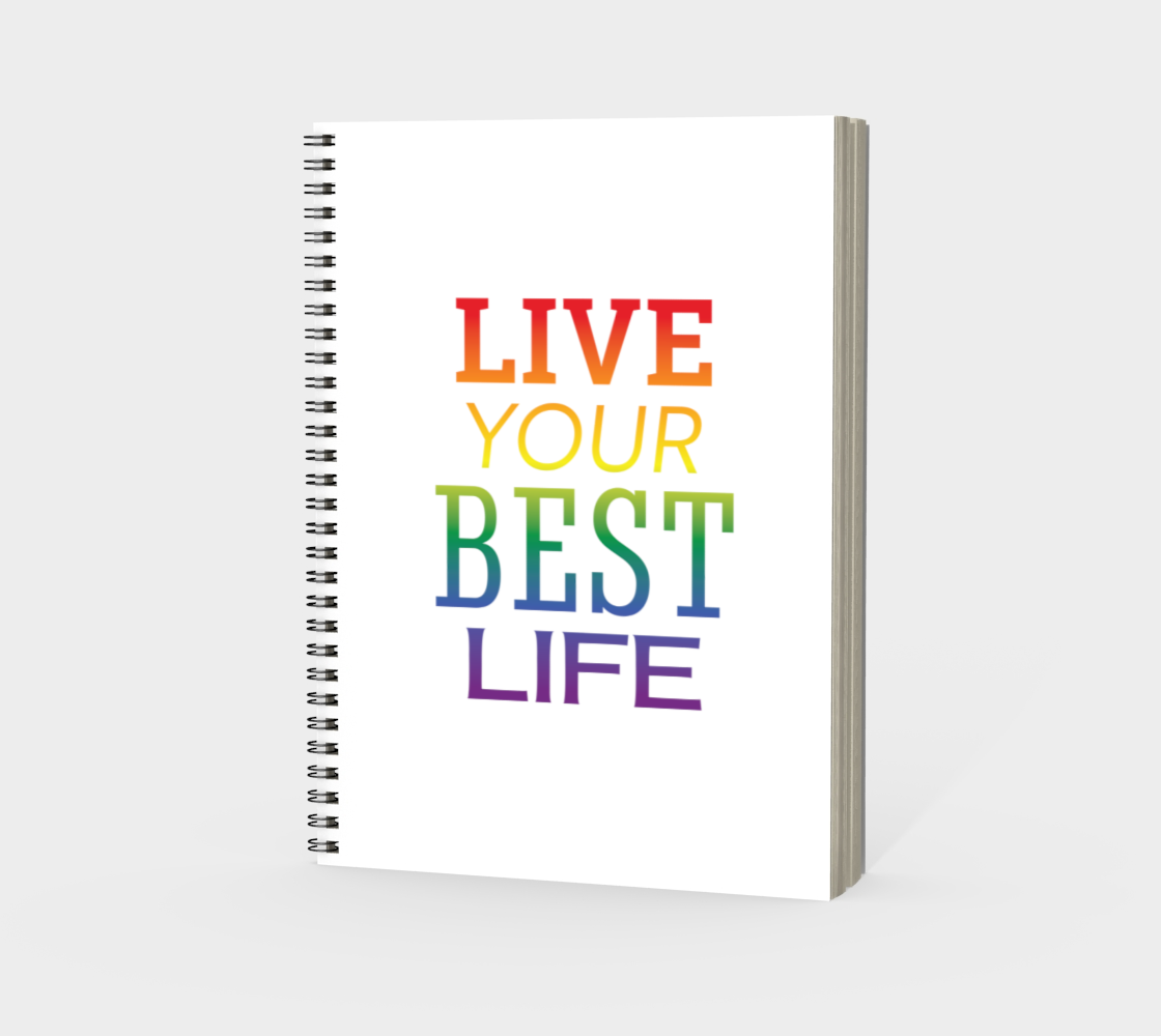 'Live Your Best Life' (White) Spiral Notebook preview #3