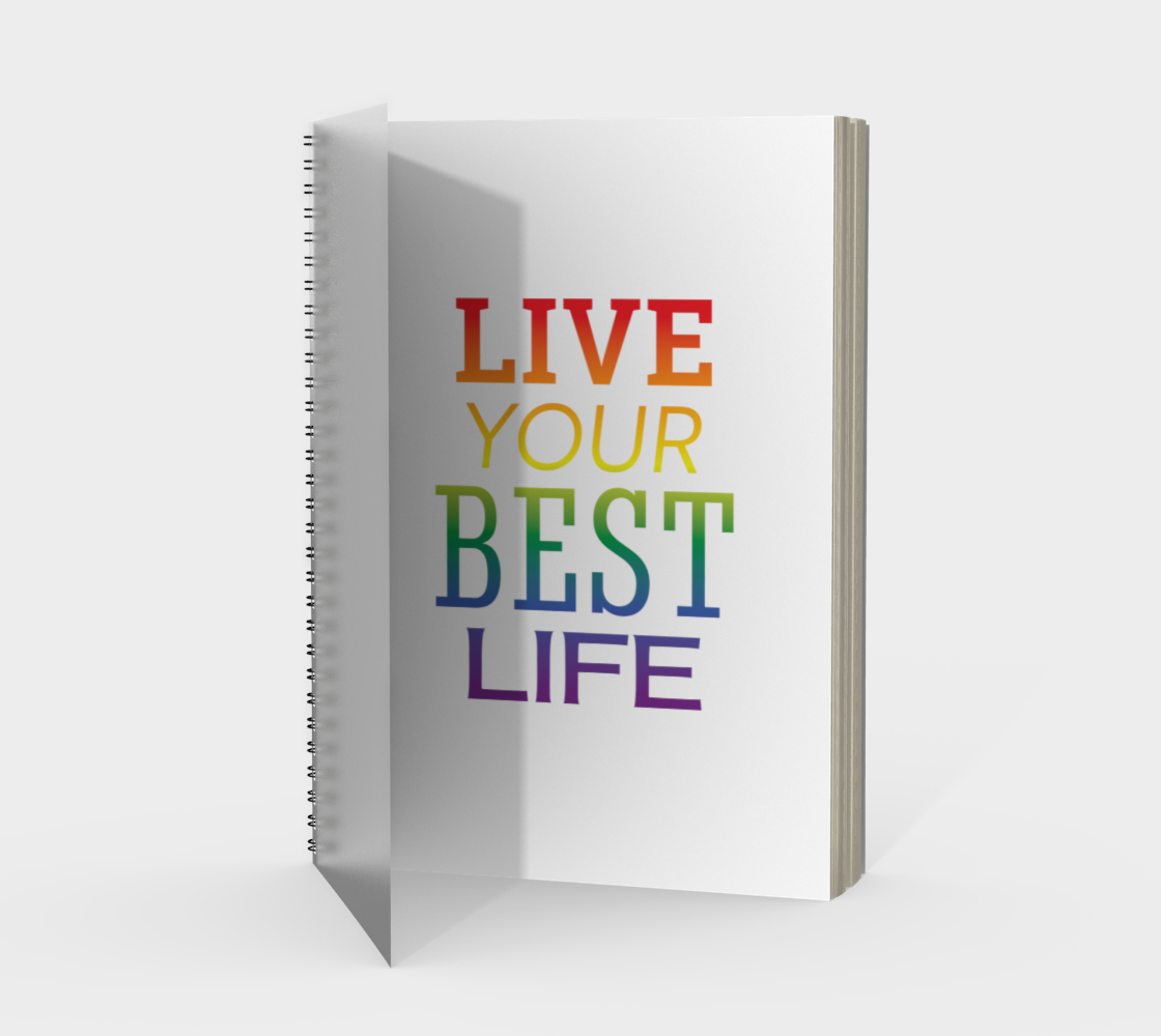 'Live Your Best Life' (White) Spiral Notebook preview #1