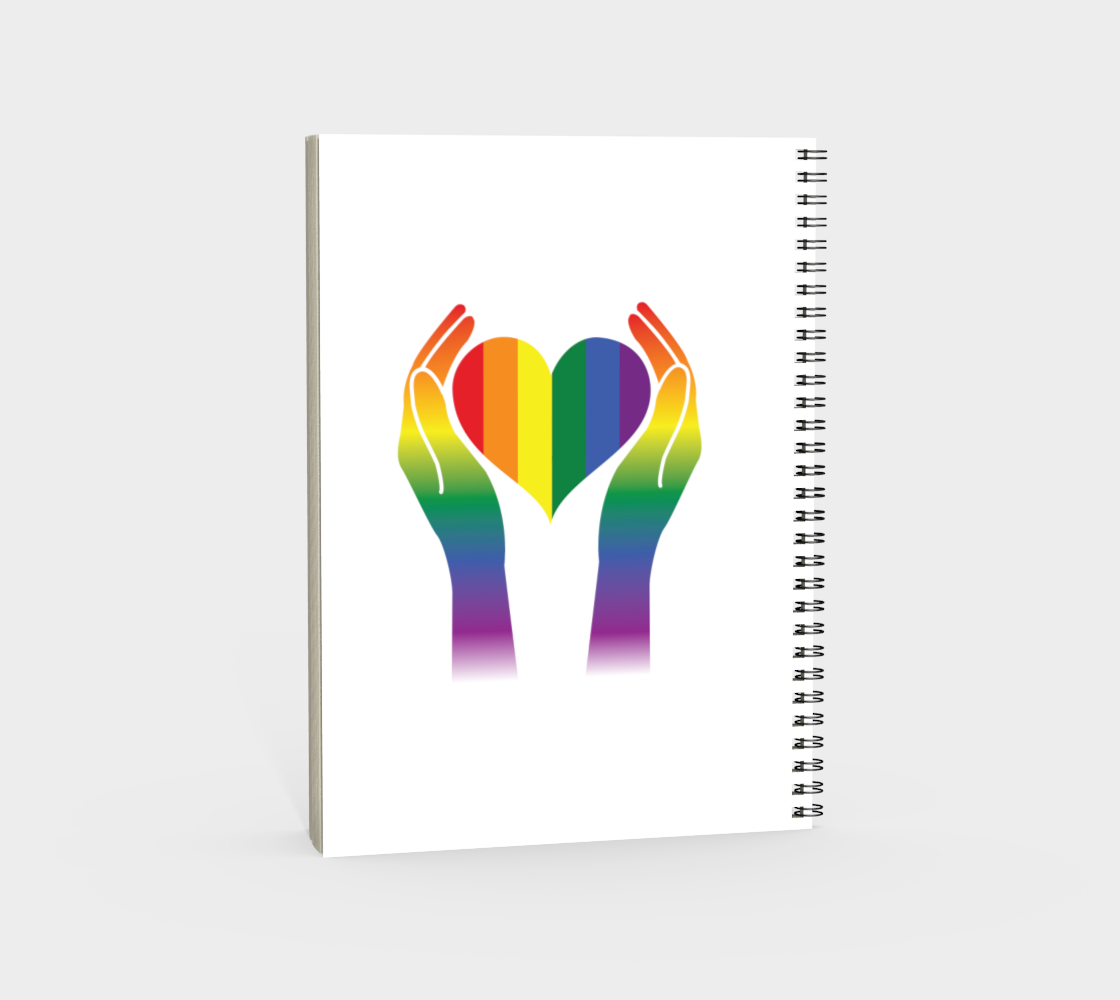 'Hands and Heart' (White) Spiral Notebook preview #4