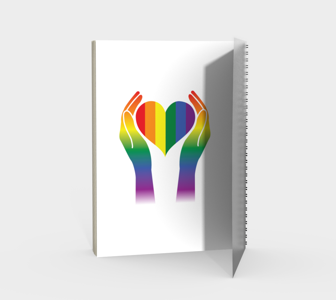 'Hands and Heart' (White) Spiral Notebook preview #2