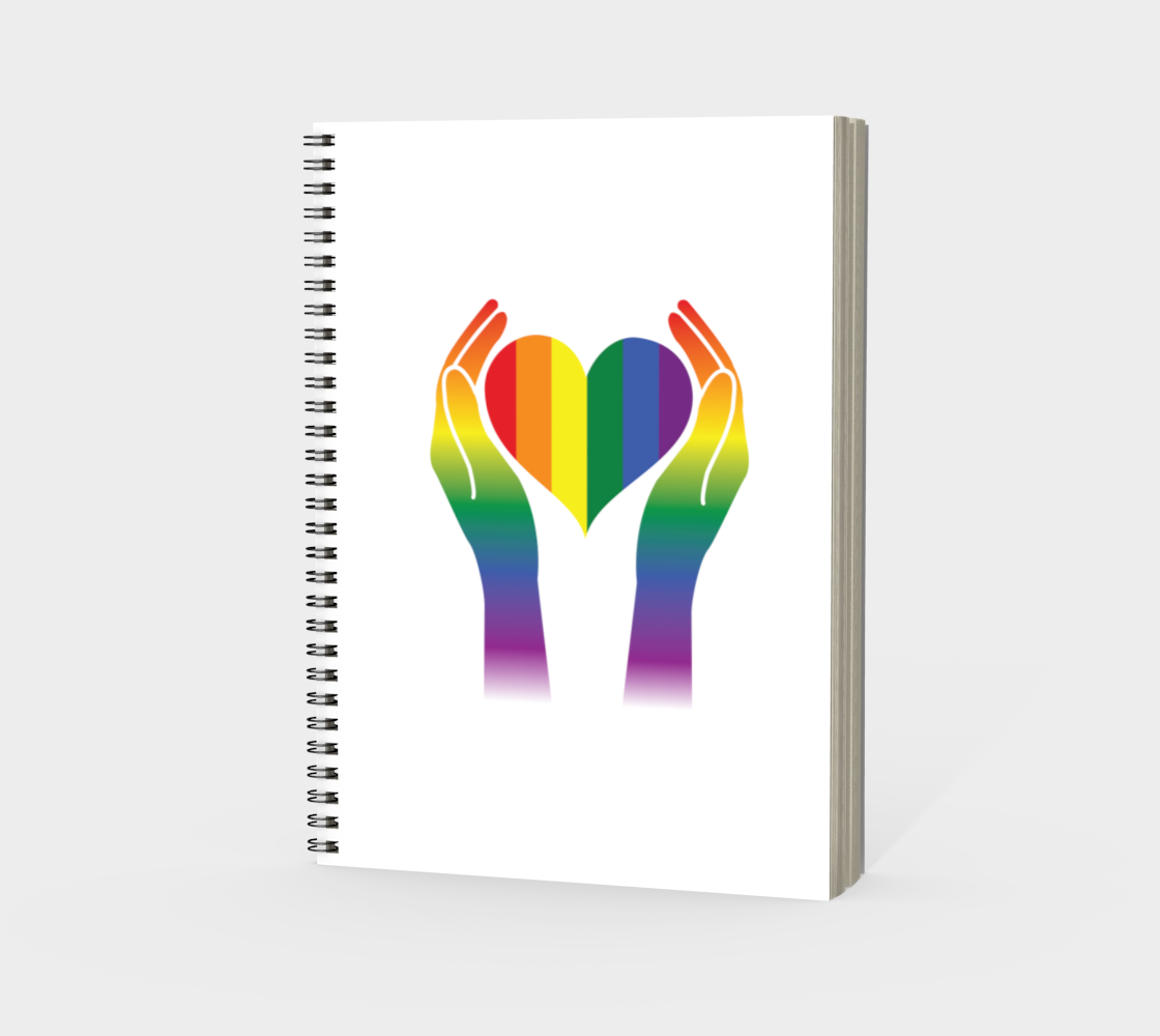 'Hands and Heart' (White) Spiral Notebook preview #3