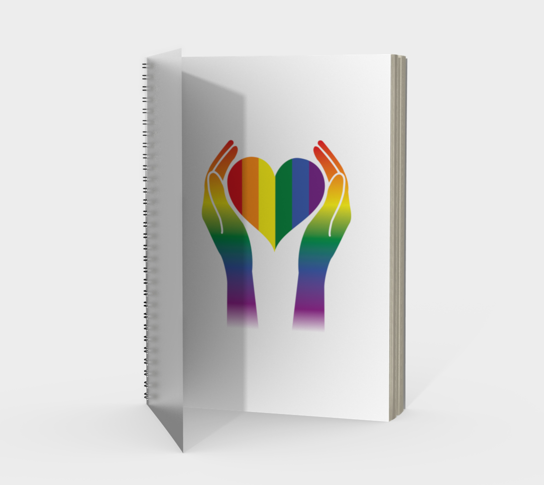 'Hands and Heart' (White) Spiral Notebook preview #1