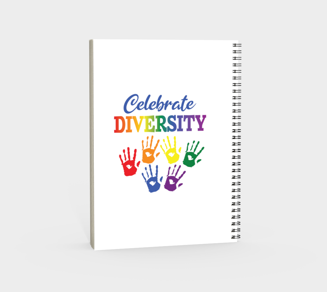 'Celebrate Diversity' (White) Spiral Notebook preview #4