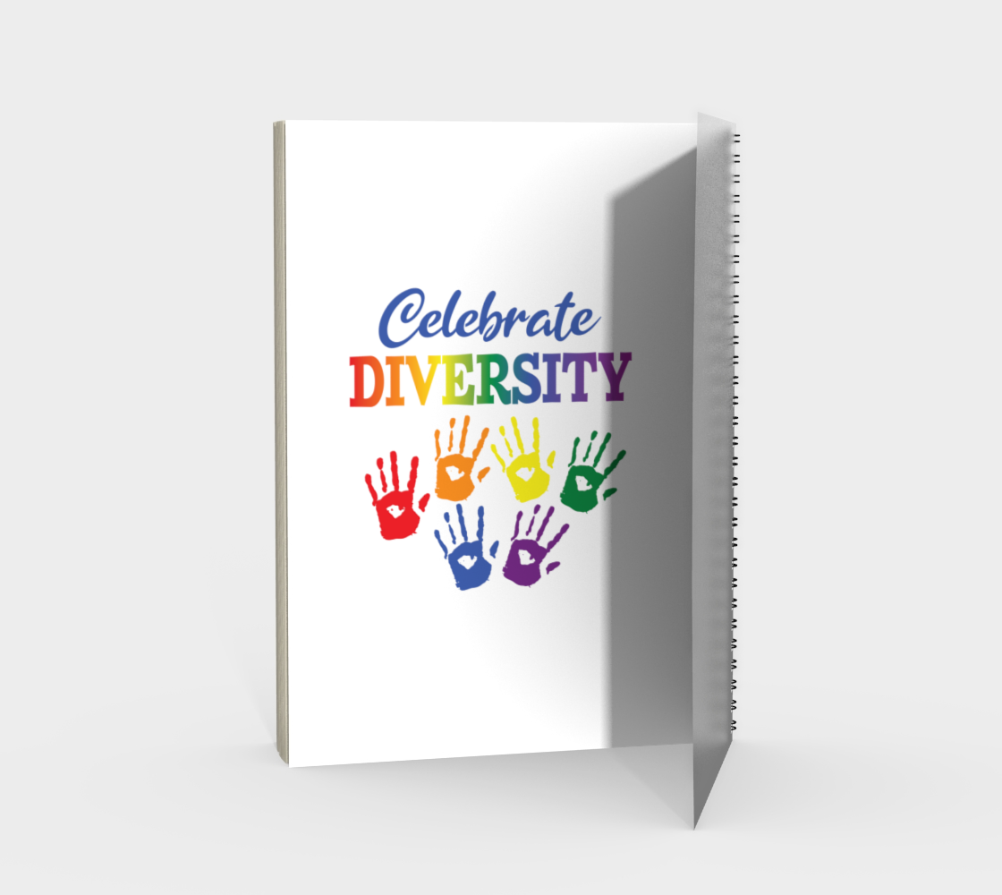 'Celebrate Diversity' (White) Spiral Notebook preview #2
