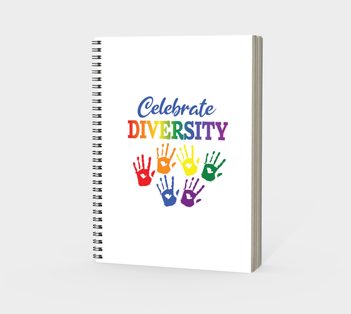 'Celebrate Diversity' (White) Spiral Notebook preview #3