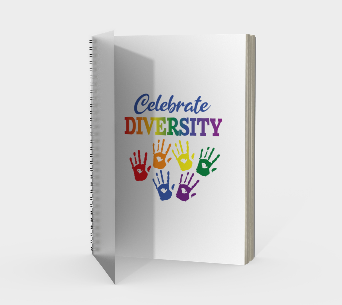'Celebrate Diversity' (White) Spiral Notebook preview #1