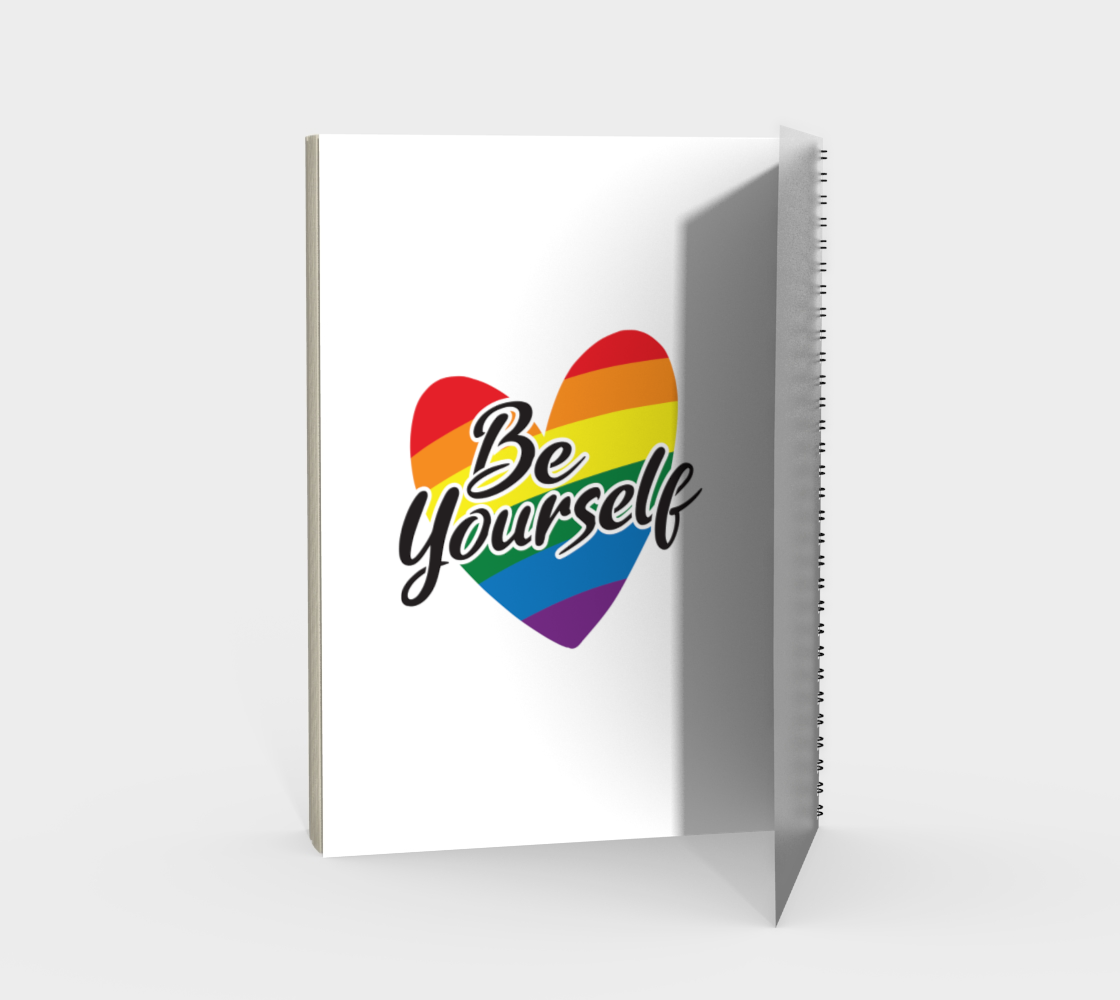 'Be Yourself' (White) Spiral Notebook preview #2