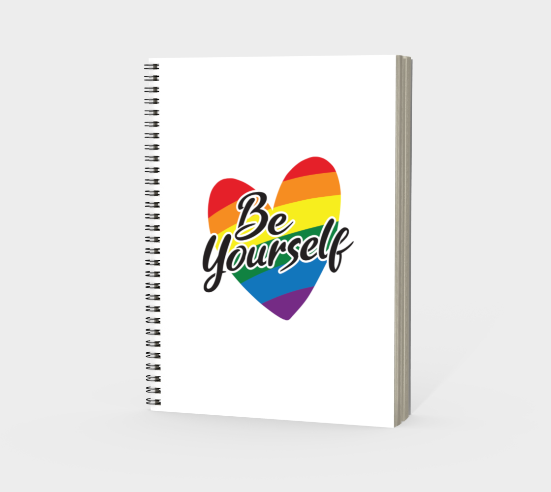 'Be Yourself' (White) Spiral Notebook preview #3