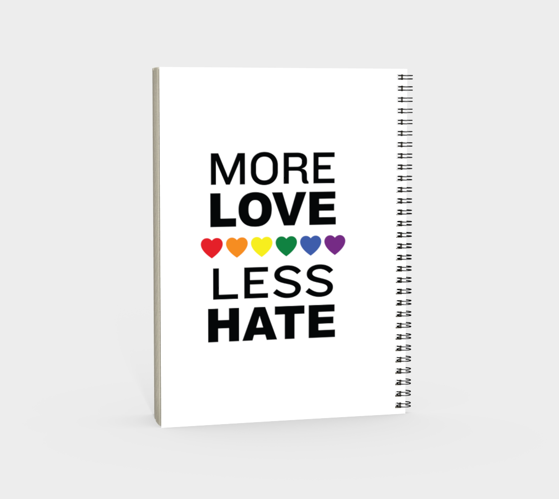 'More Love More Hate' (White) Spiral Notebook preview #4