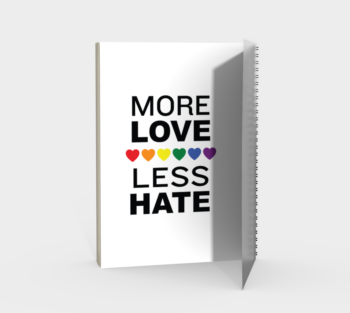 'More Love More Hate' (White) Spiral Notebook preview #2
