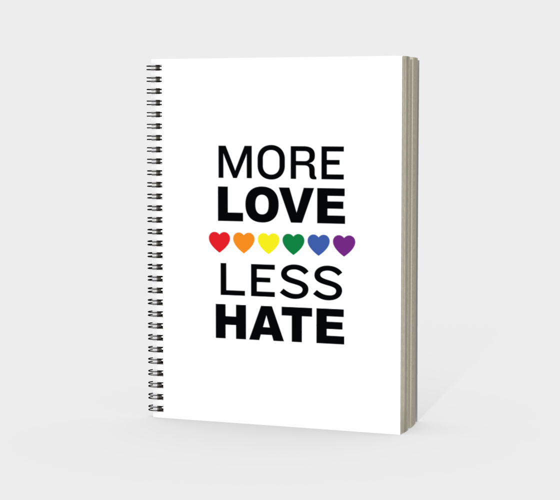 'More Love More Hate' (White) Spiral Notebook preview #3
