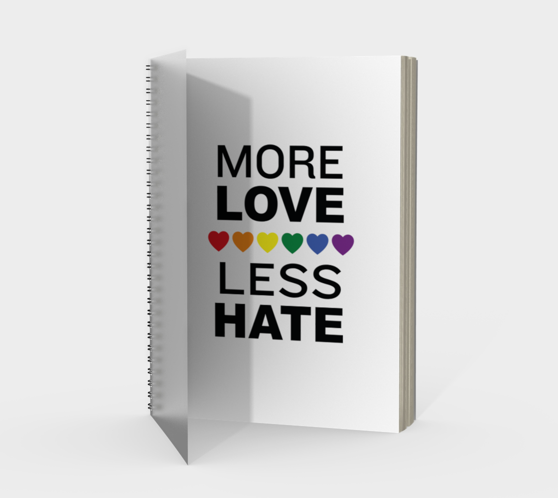 'More Love More Hate' (White) Spiral Notebook preview #1