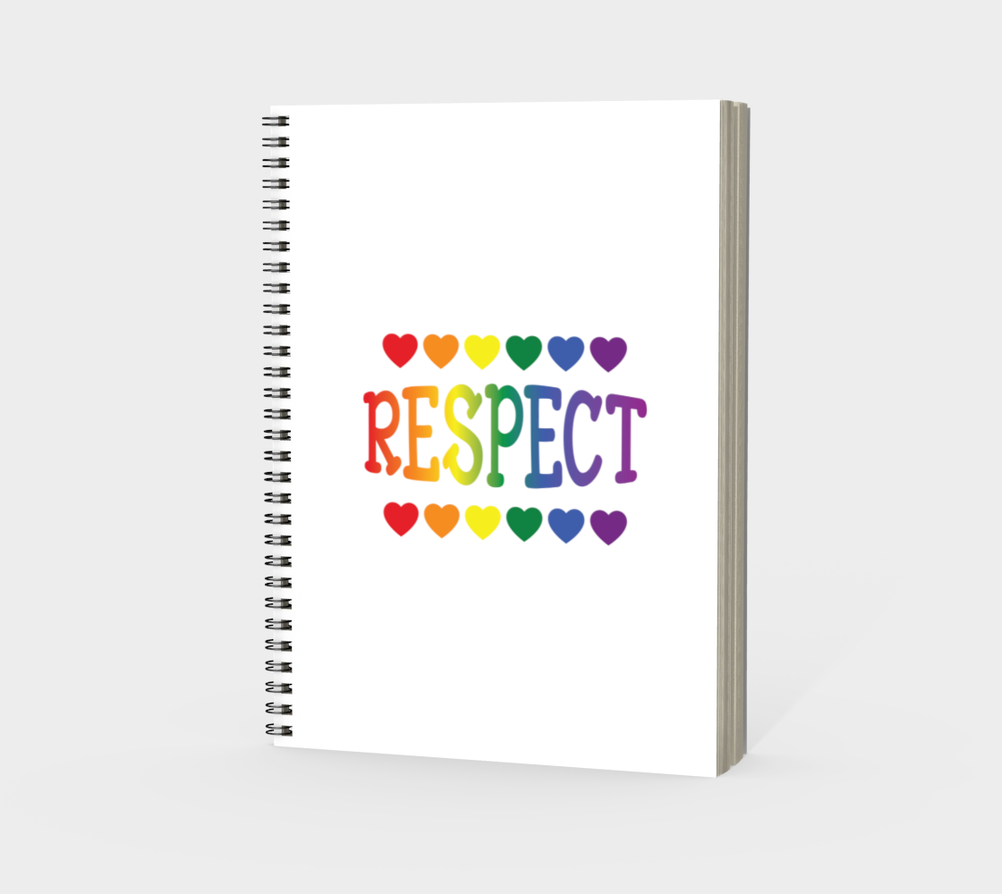 'Respect' (White) Spiral Notebook preview #3