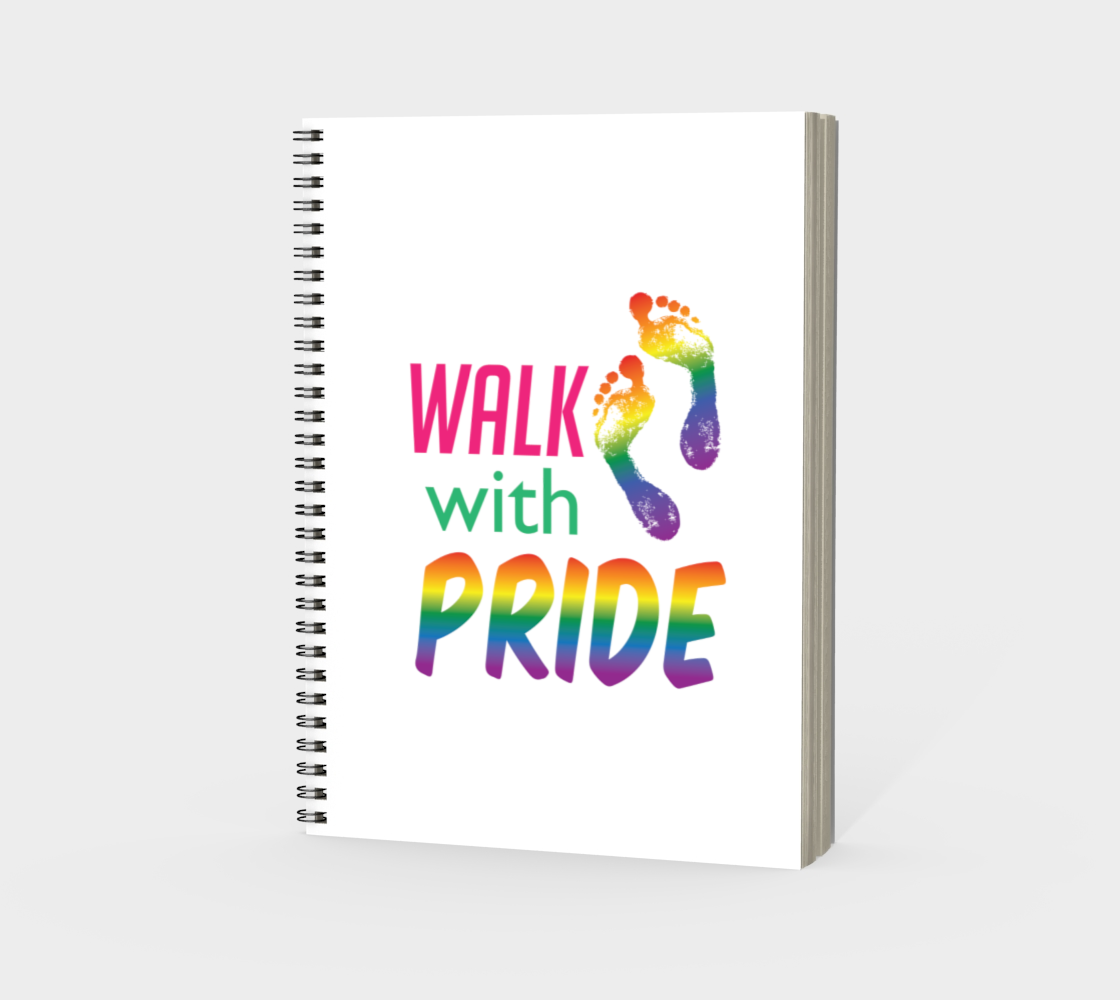'Walk With Pride' (White) Spiral Notebook preview #3