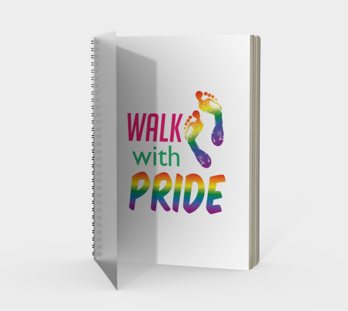 'Walk With Pride' (White) Spiral Notebook preview #1