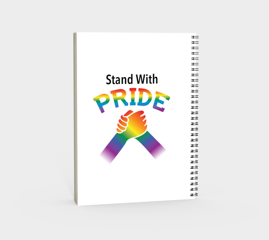'Stand With Pride' (White) Spiral Notebook preview #4