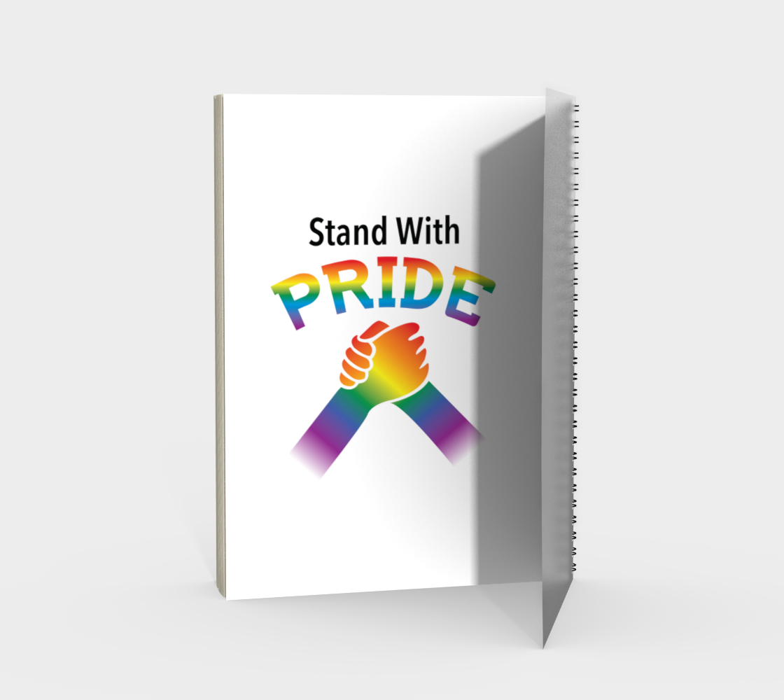 'Stand With Pride' (White) Spiral Notebook preview #2