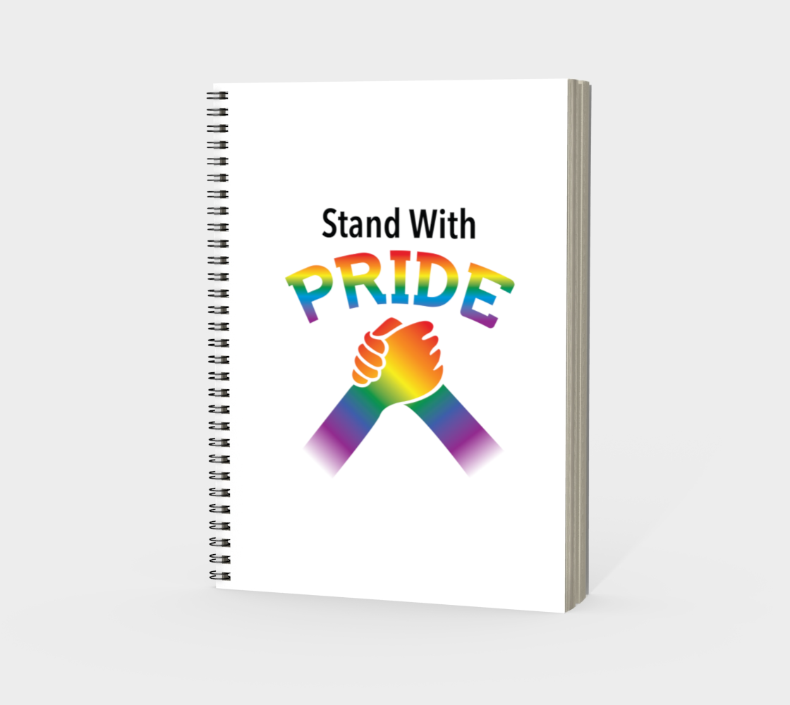 'Stand With Pride' (White) Spiral Notebook preview #3