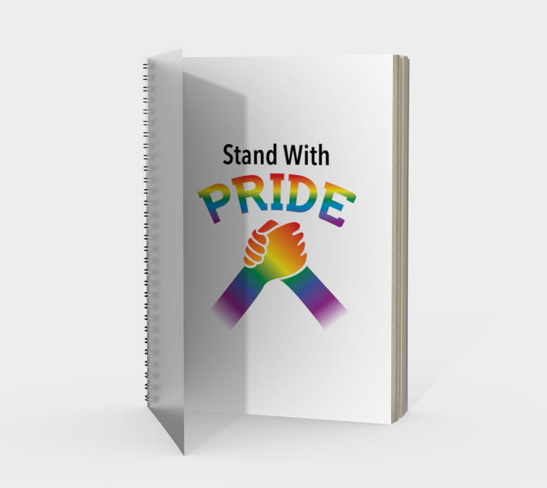 'Stand With Pride' (White) Spiral Notebook preview #1