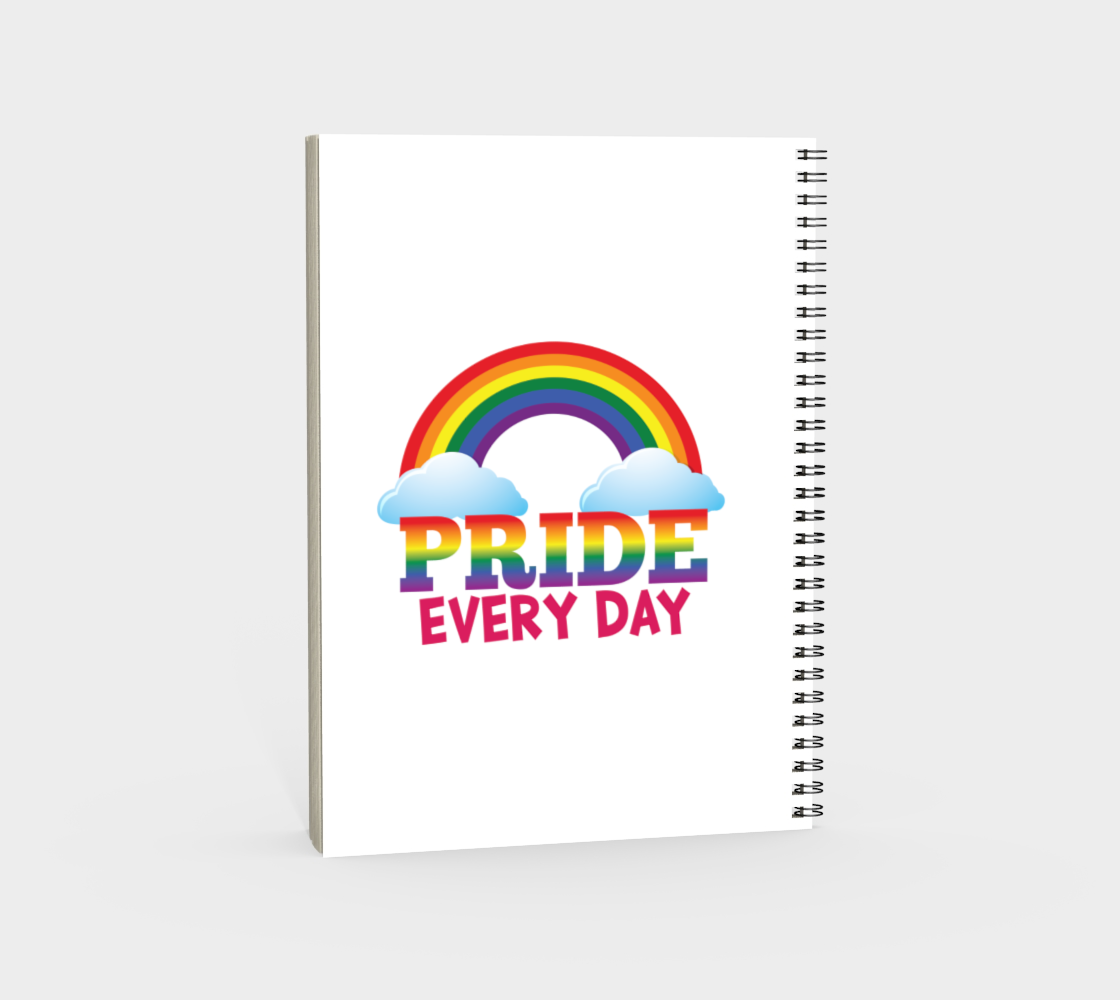 'Pride Every Day' (White) Spiral Notebook preview #4