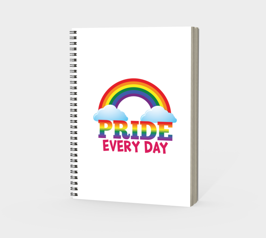 'Pride Every Day' (White) Spiral Notebook preview #3