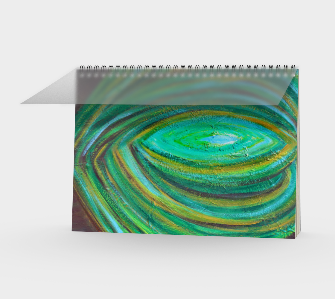 Palm Tree Heart Spiral Notebook 3D preview