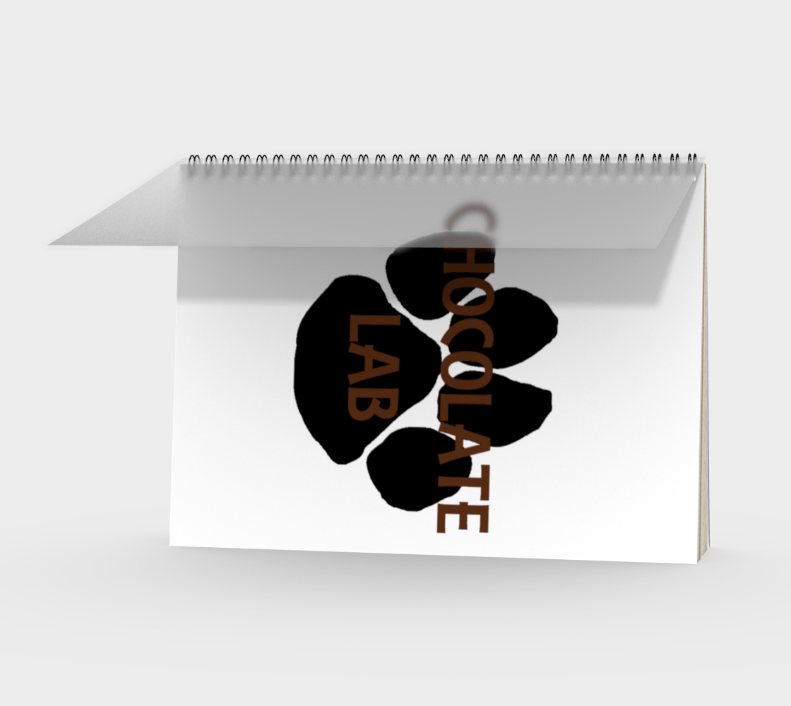 Aperçu de Labrador Retriever chocolate name paw spiral notebook #1
