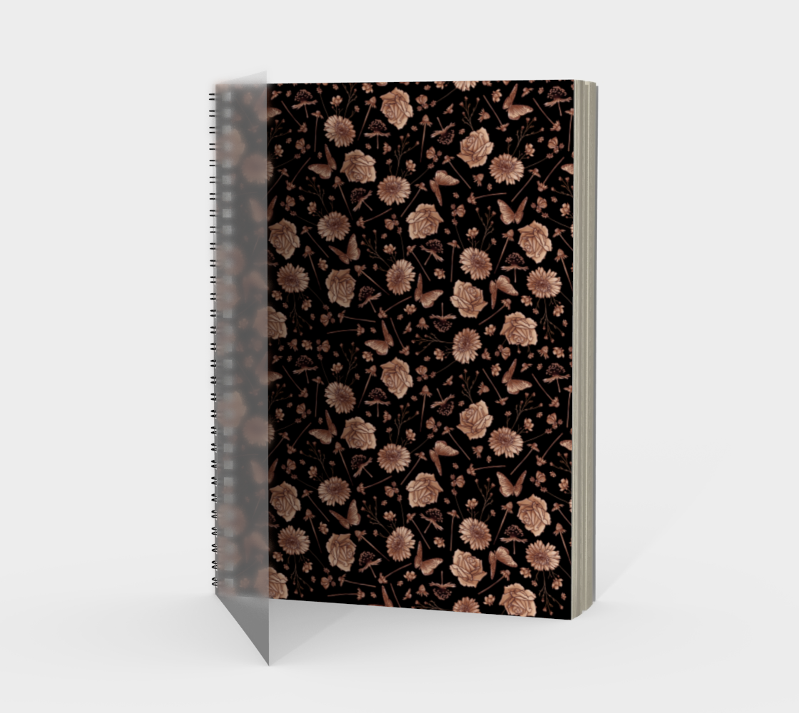 Petal to the metal black & rose gold notebook preview