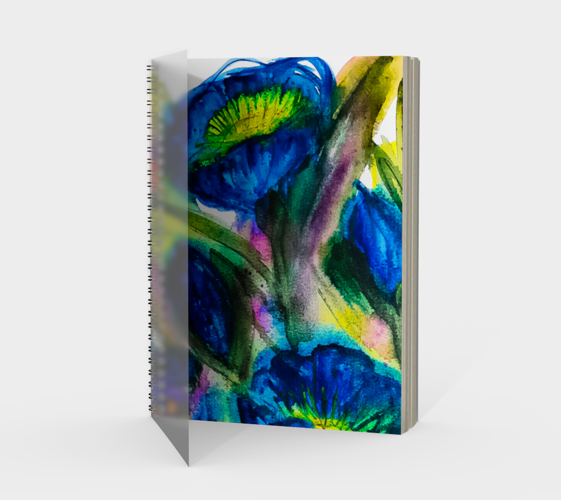 Blue Garden Spiral Notebook preview