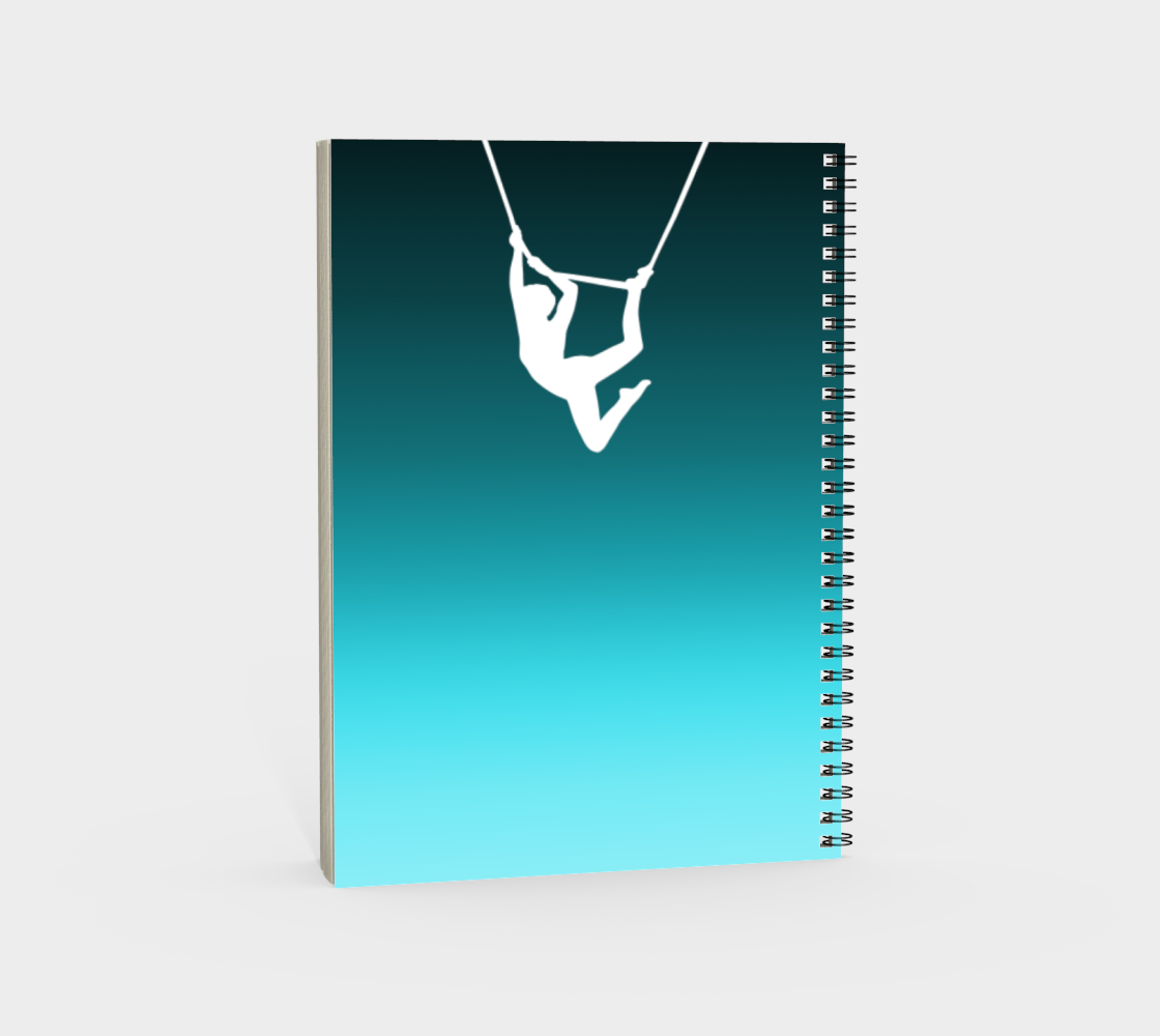 Aerial Ombre Spiral Notebook Aqua preview #4