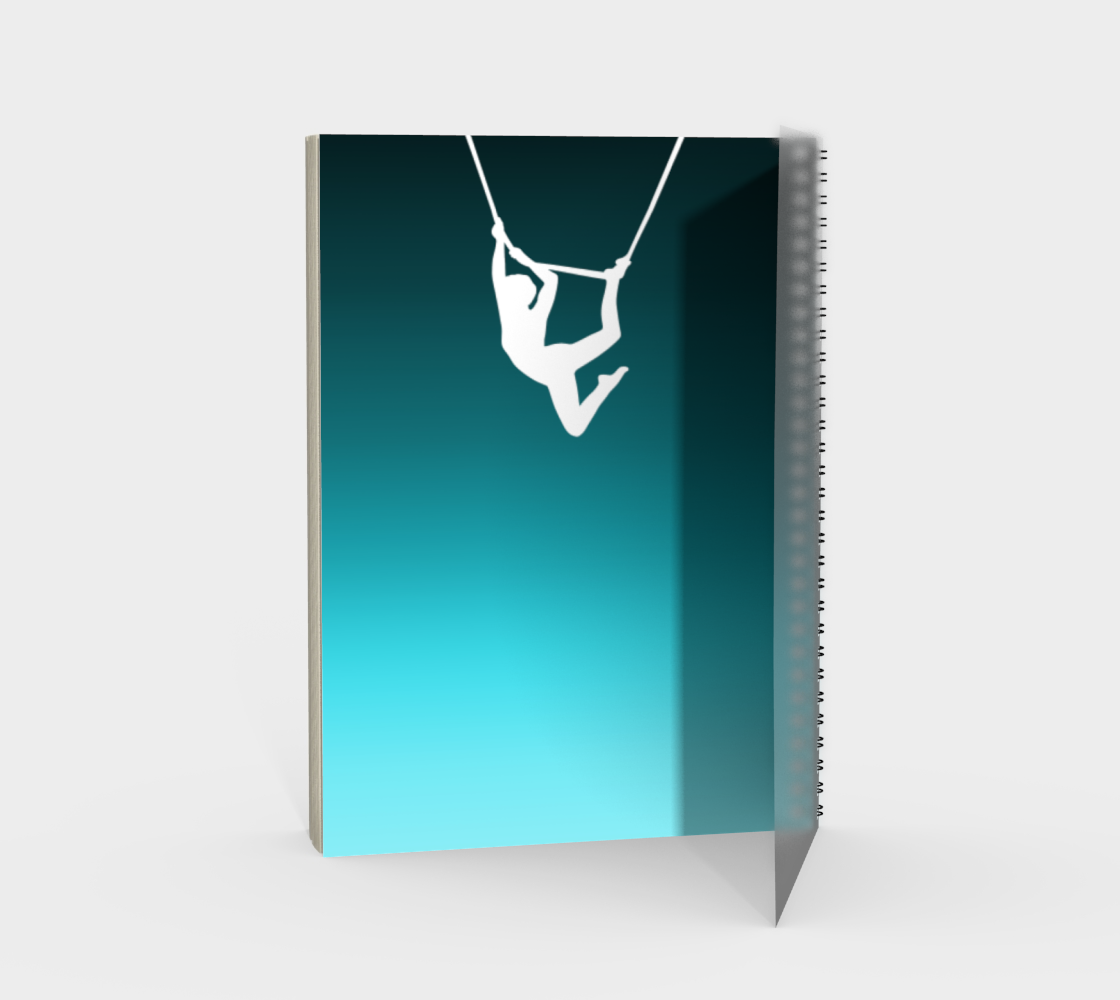 Aerial Ombre Spiral Notebook Aqua preview #2