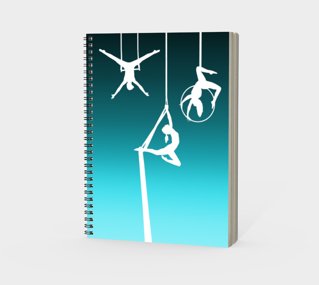 Aerial Ombre Spiral Notebook Aqua preview #3