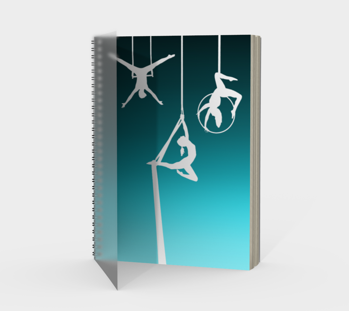 Aerial Ombre Spiral Notebook Aqua preview #1