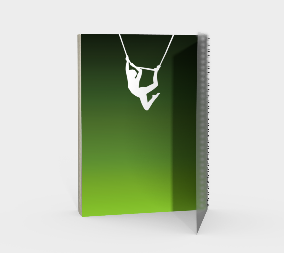 Aerial Ombre Spiral Notebook Moss Green preview #2
