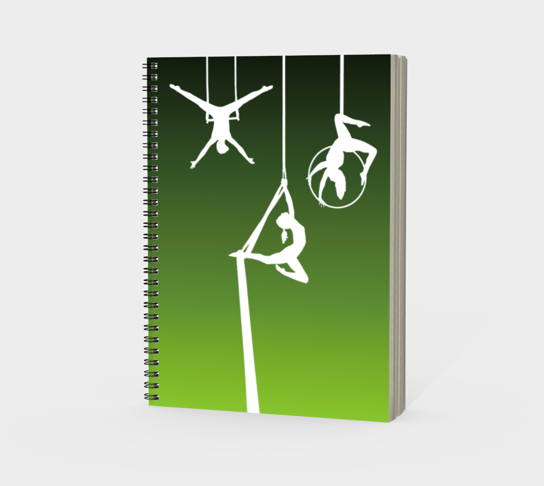 Aerial Ombre Spiral Notebook Moss Green preview #3