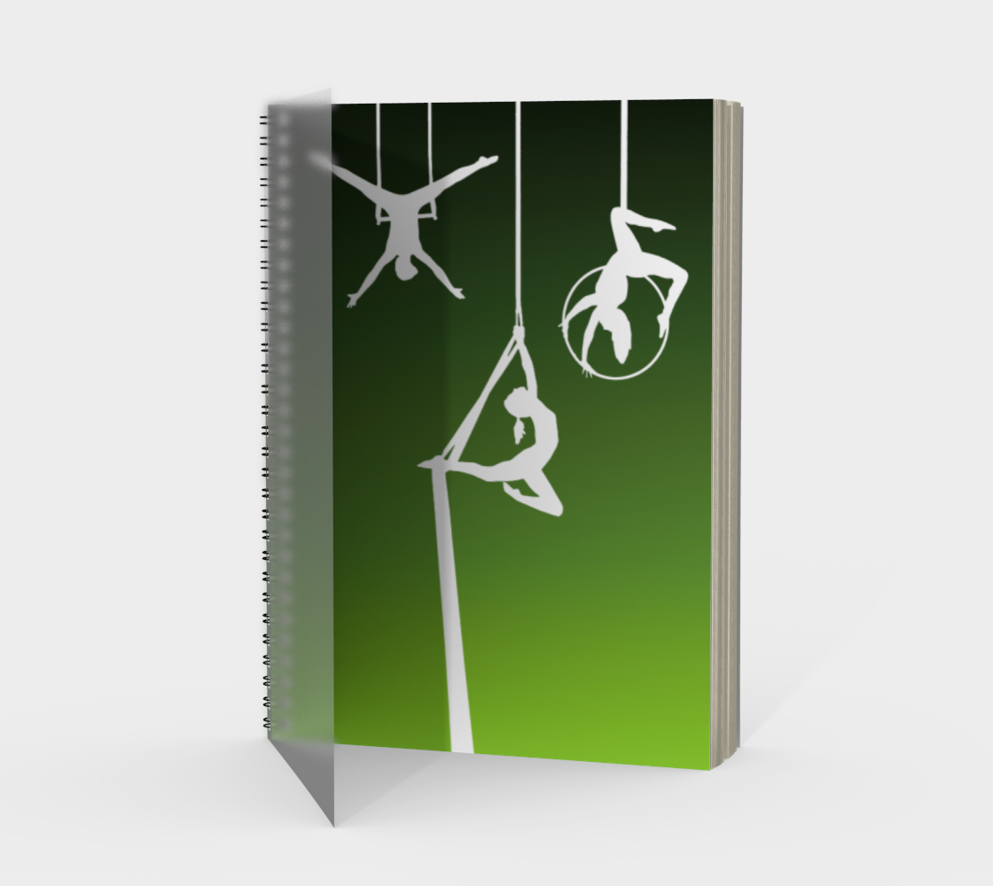 Aerial Ombre Spiral Notebook Moss Green preview #1