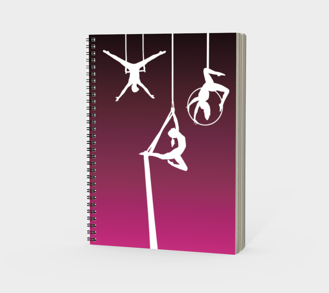 Aerial Ombre Spiral Notebook Rose preview #3