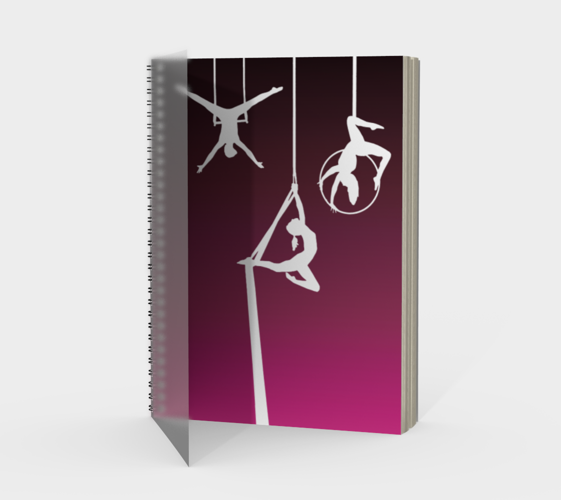 Aerial Ombre Spiral Notebook Rose preview #1