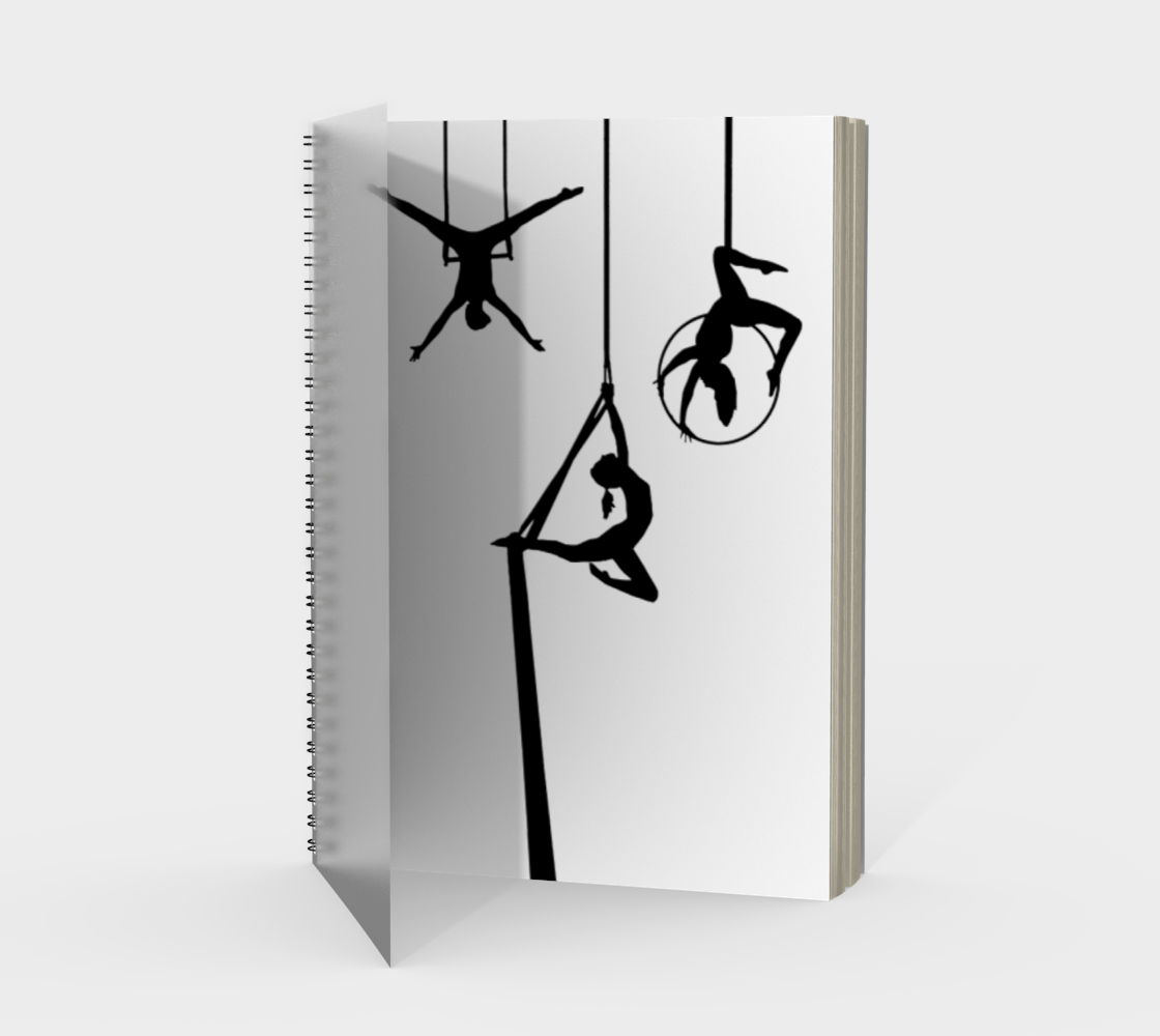 Aerial Circus Spiral Notebook Black and White preview #1