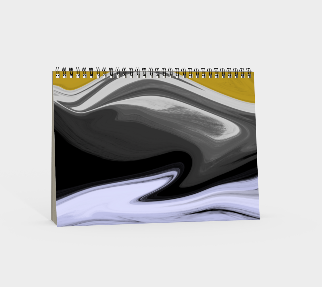 Liquid Black Gold Spiral Notebook preview #4